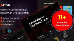 Arino v3.1 Creative Agency Laravel Script With Live Editor CMS