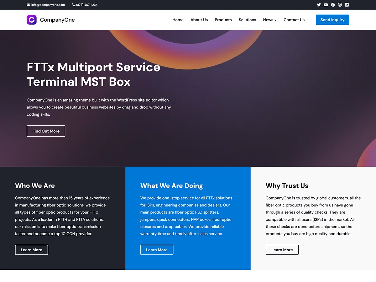 CompanyOne (v1.0.0) WPEnjoy Themes