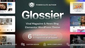 Glossier v1.1.1 Newspaper & Viral Magazine WordPress Theme