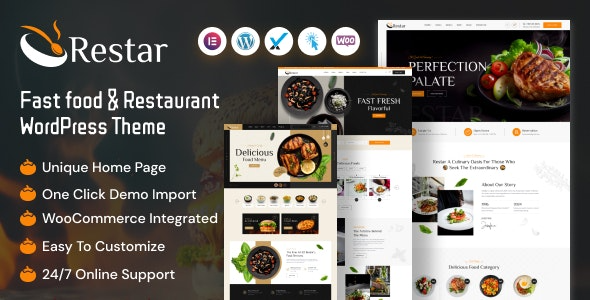 Restar (v1.0.0) Fast Food & Restaurant WordPress Theme