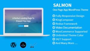 Salmon v1.7 One Page App WordPress Theme