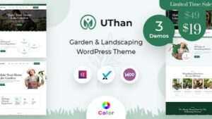 Uthan v2.0.1 Landscaping Gardening WordPress theme + RTL