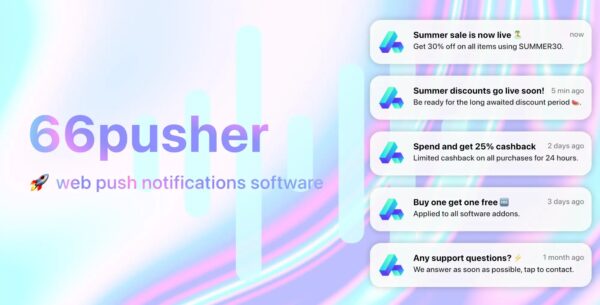 66pusher v14.0.0 Web push notifications [Activated]