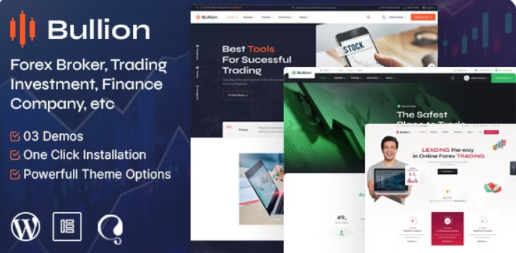 Bullion v1.3 Forex Broker & Trading WordPress Theme