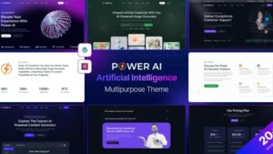 PowerAI v1.0.0 Artificial Intelligence Multipurpose WordPress Theme for Elementor