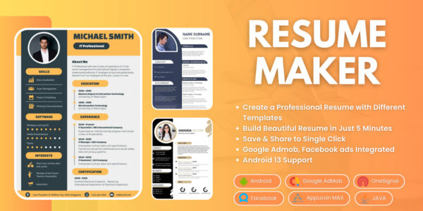 Resume Maker CV Builder with Admob FB Integration v1.0