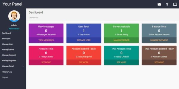 SSH VPN Panel v1.0 Materialize Template