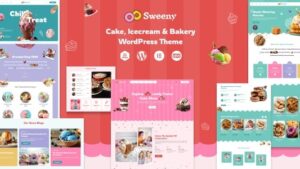 Sweeny Cake, Ice Cream & Bakery Store WordPress Theme Nulled Free Download