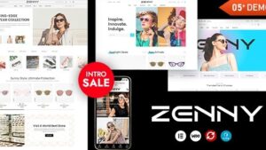 Zenny (v1.7.7) Eyewear & Glasses Elementor WooCommerce WordPress Theme
