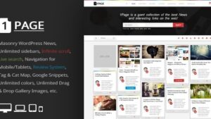 1Page (v4.5) Masonry WordPress News / interesting links