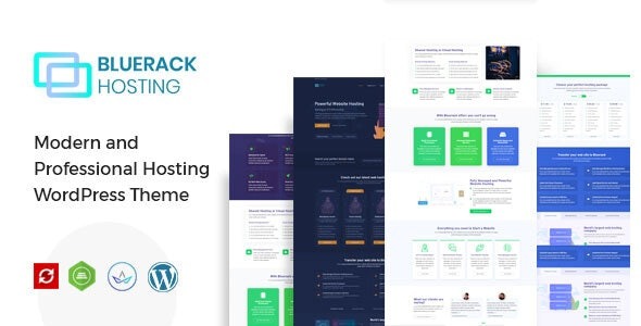 Bluerack (v2.7) Modern Hosting WordPress Theme