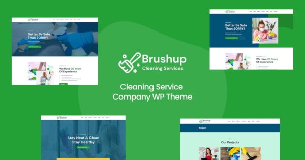 Brushup (v1.0) Cleaning Service Company WP Theme