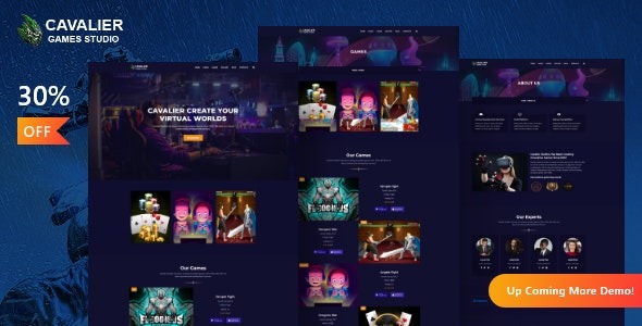 Cavalier (v2.0) Gaming Studio WordPress Theme + RTL