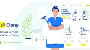 Clany v35.0 Cleaning Services WordPress Theme (Activated)