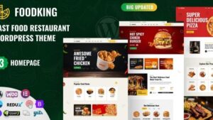 Foodking v1.1 Fast Food Restaurant WordPress Theme