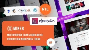 Miker (v1.0.0) Movie and Film Studio WordPress Theme