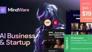 MindWare (v1.3.0) AI Startup, AI App & Machine Learning WordPress Theme