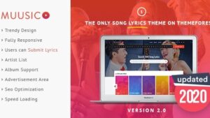 Muusico (v2.9.8.1) Song Lyrics WordPress Music Theme