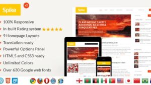 MyThemeShop Spike (v2.2.0) Bright & Colorful WordPress Blog Theme