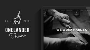 OneLander v2.7.2 creative WordPress theme for landing page