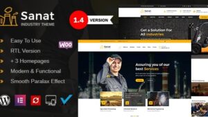 Sanat v1.7.1 Factory & Industry WordPress Theme