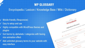 WP Glossary (v2.8) Encyclopedia / Lexicon / Knowledge Base / Wiki / Dictionary [Activated]
