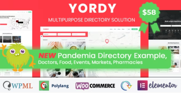 Yordy (v1.4) Directory Listings WordPress Theme