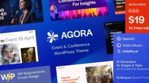 Agora v1.4.0 Event & Conference WordPress Theme (Activated)