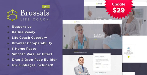 Brussals (v1.0) Personal Development Coach WordPress Theme