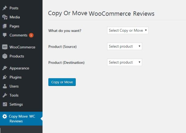 Copy or Move WooCommerce Reviews v2.0.4 [Activated]