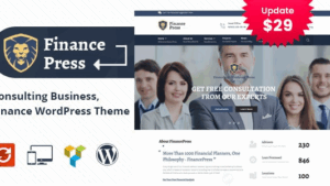 Finance Press (v2.5) Consulting Business WordPress Theme
