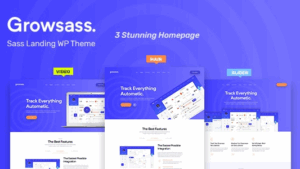 Growsass (v1.0.6) Software Landing Page WordPress Theme
