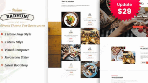 Italian Radhuni (v2.5) Food & Resturant WordPress Theme