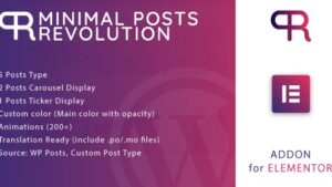 Minimal Posts Revolution For Elementor WordPress Plugin v1.0.0