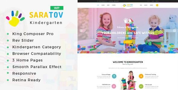 Saratov (v2.6) Day Care & Kindergarten School WordPress Theme