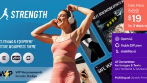 Strength v1.0 Sports Store & Equipment Shop WordPress Theme (Activated)