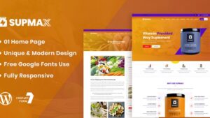 Supmax (v1.0) Health & Supplement WordPress Theme