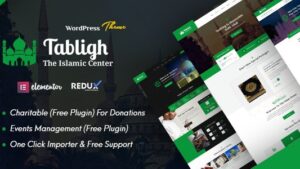 Tabligh (v1.0) Islamic Institute & Mosque WordPress Theme