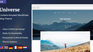 Universe (v1.2.2) Clean & Minimal WordPress Blog Theme
