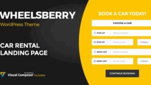 Wheelsberry (v1.2.8) Car Rental WordPress Theme / Landing Page