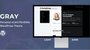 Gray v1.0 Personal Portfolio WordPress Theme
