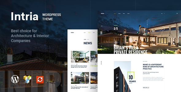 Intria (v1.0.9) Architecture and Interior WordPress Theme
