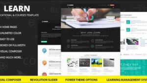 Learn (v1.0.9.2) Education, eLearning WordPress Theme