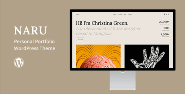 Naru v1.0 Personal Portfolio WordPress Theme