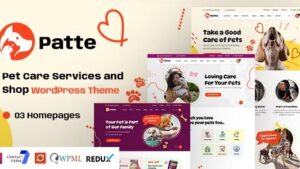 Patte (07 Jan, 2025 version) Pet Care & Pet Shop WordPress Theme