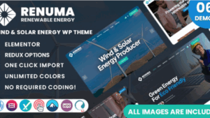 Renuma v1.2 Wind & Solar Energy WordPress Theme