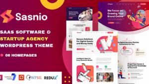 Sasnio (v1.0.0) SaaS & Software Startup Agency WordPress