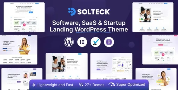 SolTeck (v1.0.3) Software, Startup & SaaS Landing WordPress Theme