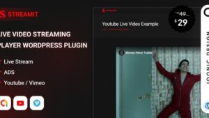 Streamit v1.0.3 Live Video Streaming Player WordPress Plugin