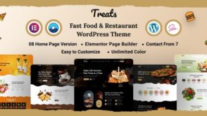 Treats v1.0 Fast Food & Restaurant WordPress Theme